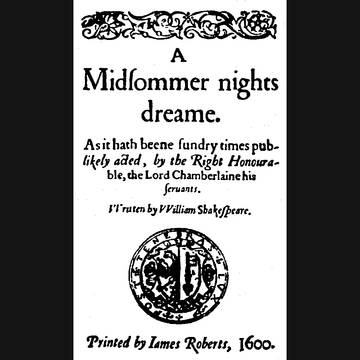 (A Midsommer nights dreame)
