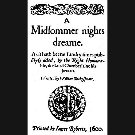 (A Midsommer nights dreame, Faksimile von 1600)