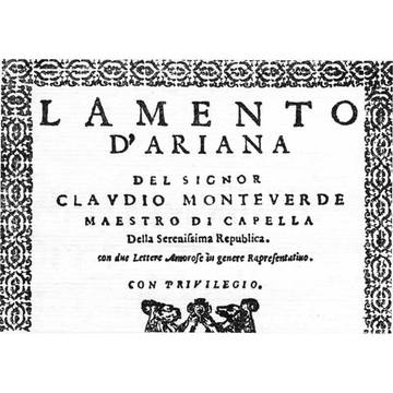 »Daneben aber begann ich in des Wortes ganzer Bedeutung mich in die Werke alter Meister zu vertiefen.«[3] (Faksimile, Monteverdi ›Lamento d'Arianna‹)