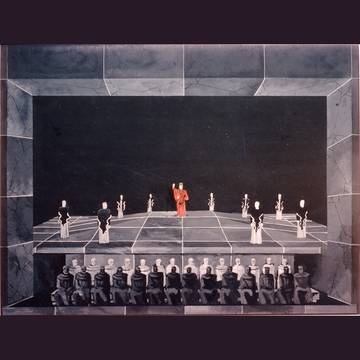 (Stage sketch by Helmut Jürgens, Munich 1951)